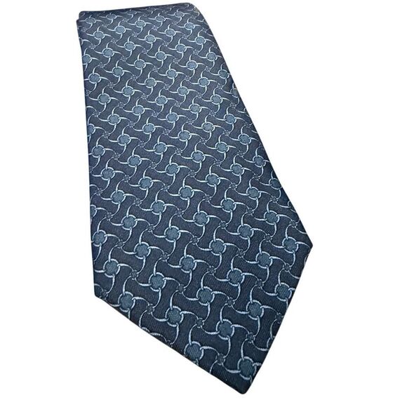 Hermès 100% Silk Tie – Stirrup Equestrian Print – Luxury Designer Necktie